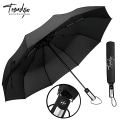 TRENDZIO Fully Automatic Open and Close 10 Ribs Large Size Folding Windproof Umbrellas for Rain and Sunlight Protection Three Steps Folding Umbrella for Men Women. 