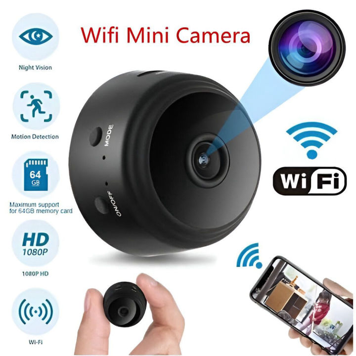 A9 1080p Hd Magnetic Wifi Mini Camera With Hdsf App, CCTV Camera, Wifi Camera, Wifi Smart Camera, Security Camera, Camera For Home Wifi, Hidden Spy Cam, Night Vision Camera, Detection for Home Outdoor Security Camera, Hight quality Security camera