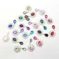 10Pcs 45*24MM Alloy Rhinestone Brooch Pandant Buttons Jewelry for Clothing Wedding Handmade Sewing Diy Decorative Accessories. 