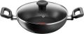 Tefal G6 Delicia 28 Cm Kadai Pot With Glass Lid, Non-Stick, Black, Aluminium, B4689885. 