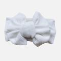 Newborn Bow Headband Baby Oversized Bow Hairband Children's Waffle Knitted Knotted Headband Baby Girls Headwrap Hair Accessories. 