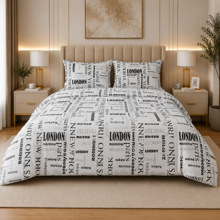 Beddys%20Studio%20Pure%20Percail%20Cotton%20Printed%20News%20Paper%20kids%20&%20Teen%20Quilt%20Cover%20Set%20-%20Image%202