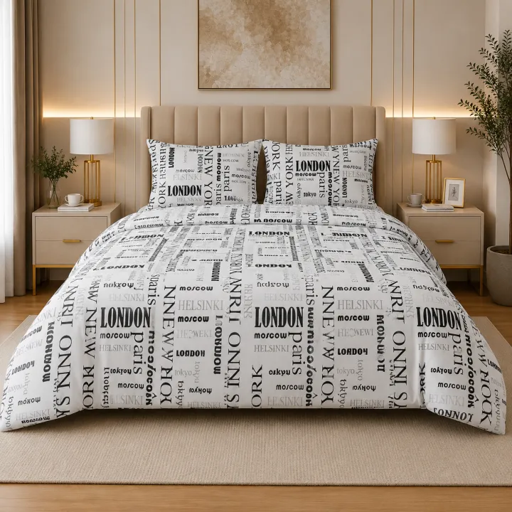 Beddys%20Studio%20Pure%20Percail%20Cotton%20Printed%20News%20Paper%20kids%20&%20Teen%20Quilt%20Cover%20Set%20-%20Image%202