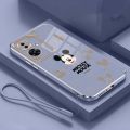 OPPO Reno11 F reno 11F 5G Funny Mickey Cartoon Lovely Case Shockproof Luxury Plating Mobile Cover with Lanyard. 
