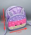 Cute Rabbit Pop It Backpack – Fidget Toy Design. 