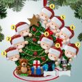 2020 Personalized Family Christmas Tree Ornament Personalize Happy Family Present Gift Home Accessories 4 heads. 