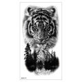 Small full waterproof sticker, half tiger lion animal arm durable tattoo sticker. 