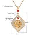Never Faded Big Size Turkey Coin Pendant & Necklaces with AAA Crystal for Women Gold Color Turkish Coins Jewelry Ethnic Gifts. 