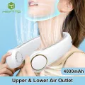 ORIGINAL Neck Fan Portable Bladeless Neck Fan Rechargeable 360° USB Cooling Fan Super Strong hanging neck fan Portable Personal Fan Super Quiet Fan Dual Cooling Fan Summer Fan for Outdoor Sports Home Office Travel. 