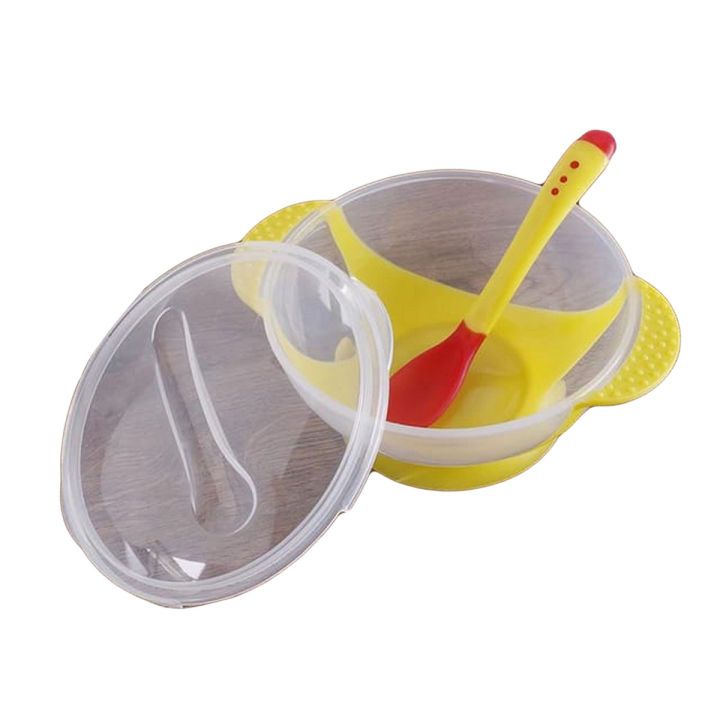 SUCTION BASED BABY FEEDING BOWL WITH LID