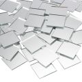80 Pcs -New Silver Square Shape Craft Mirror Glass Mosaic Tile Decor Art For DIY Dress. 