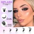 Natural Look DIY Lash Extension Kit 280 Pcs Self Application DIY at Home Wispy Individual Lashes Kit 8-12mm with Lash Bond and Seal, Lash Applicator, and Lash Brush for Beginners. 