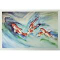 Fish Painting Print on Canvas Wall Decor Frame Home Decoration Gift. 