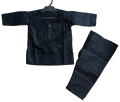EID TEHWAR SPECIAL DRESS FOR KIDS 3 MONTHS TO 5 YEARS - KIDS PARTY WEAR CLOTHING SET IN BLACK AND MULTI-GOLD. 