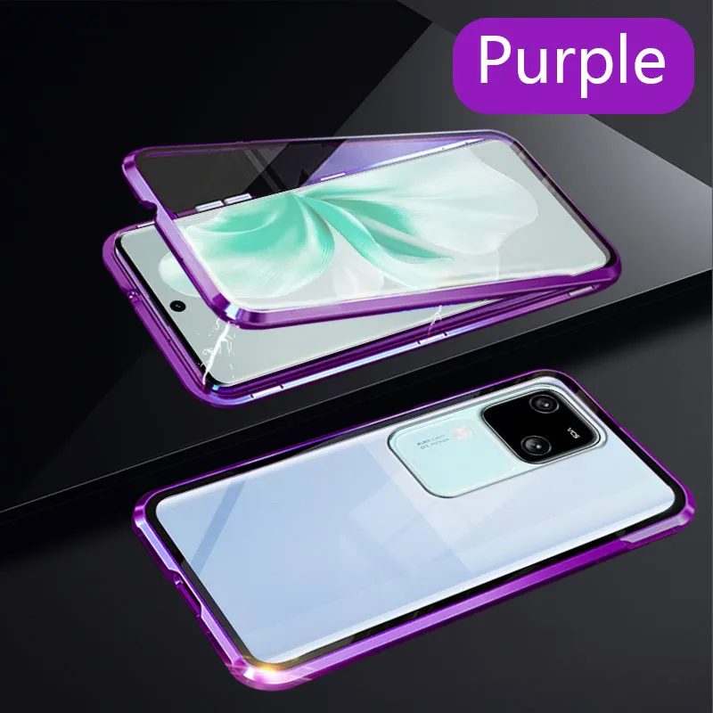 Biruiqu For VIVO V30 Magnetic Absorption Case Metal Frame