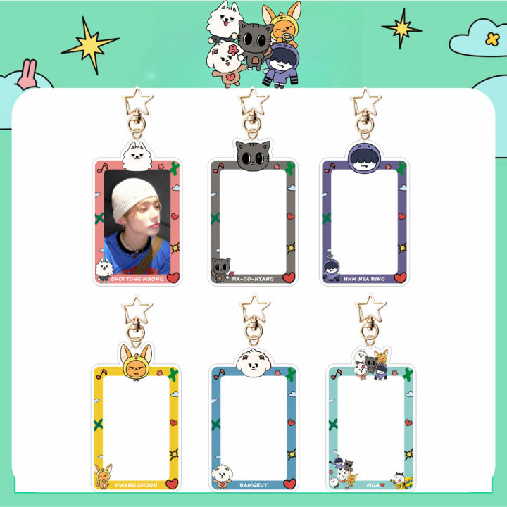 Kpop Idol TXT PPULBATU Acrylic Photo Card Holder Keyring