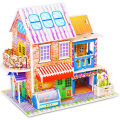 Kids 3D Stereo Puzzle Cartoon House Castle Building Model DIY Handmade Early Learning Educational Toys Gift for Children. 