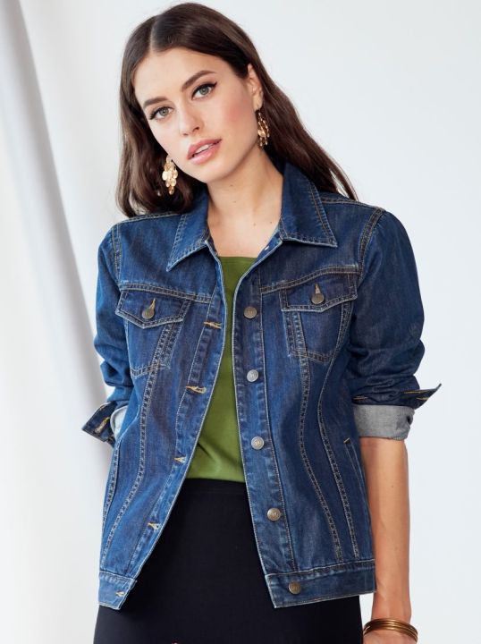 Women%20Longline%20Denim%20Jacket%20-%20Image%203