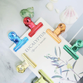 Pack of 6 Bulldog Clips, Metal Foldback Clips, Paper Clamps Binder, Colorful Binder Paper Clips Students for Paper Drawings Photos Home Kitchen Office Stationery. 