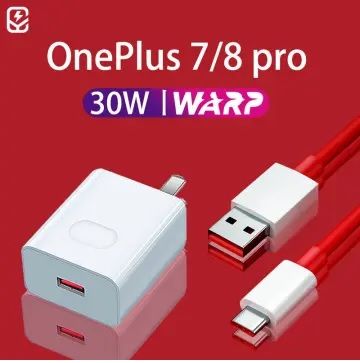 Original Warp Charger for OnePlus Mobiles With Super Fast Charging Cable USB to Type-C | 100% Original 30W Power Adapter + Cable Warp Charger 30W OnePlus 7 OnePlus 7Pro OnePlus 7T OnePlus 7TPro OnePlus
