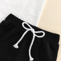 Baby Boys 2Pcs Summer Outfits, Short Sleeve Letter Print T-Shirts + Pocket Shorts Set. 