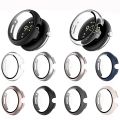 For Google Pixel Watch Tempered Glass Film PC Watch Case. 