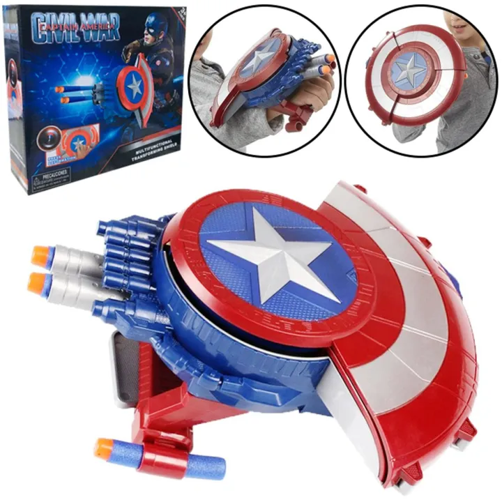 Marvel%20Avengers%20Captain%20America%20Darts%20Shooter%20Shield%20Launcher%20Manual%20Reload%20Toys%20For%20Boys%20-%20Blue%20-%20Image%202
