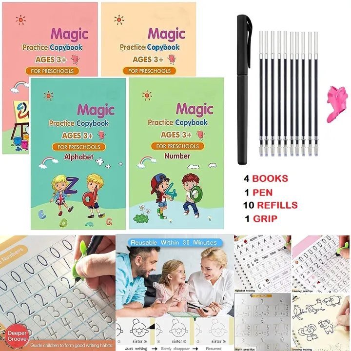 Sank%20Magic%20Practice%20Copybook%20(4%20Books%20+%20Magic%20Pen%20&%2010%20Ink%20Refills)%20Sank%20Magic%20Book%20for%20Montessori%20Children%20Tracing%20Handwriting%20First%20Preschool%20Baby%20Learning%20Books%20for%20Kids%20-%20Image%203