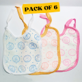 Baby Bibs Pack of 6 Towel Bib For Newborn Baby Wipes Highly Absorbent. 