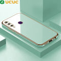 UCUC for Huawei Y6P Back Cover + Free Lanyard Luxury 6D Plating Case Side Pattern Soft Silicone Square Phone Cases. 