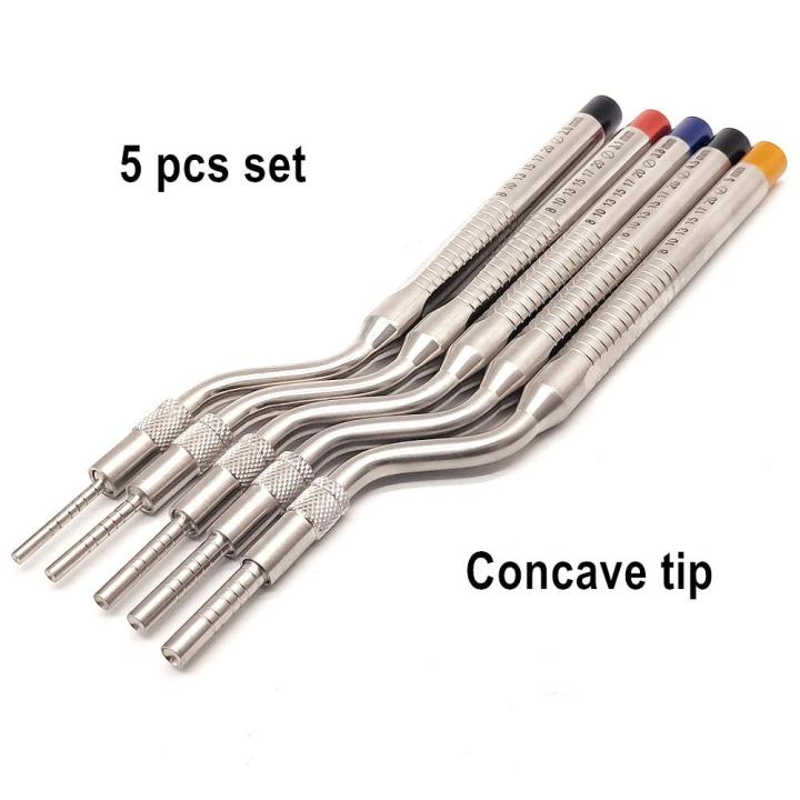 Osteotomes Sinus lift Concave Tip Curved Set of 5 Implant Dental ...