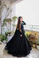 STITCHED | READY TO WEAR | WOMEN DRESS |Double Layered Border Front & Back Lace work Long Flare Maxi With Plain Dupatta 3Pcs (Eid Collection). 
