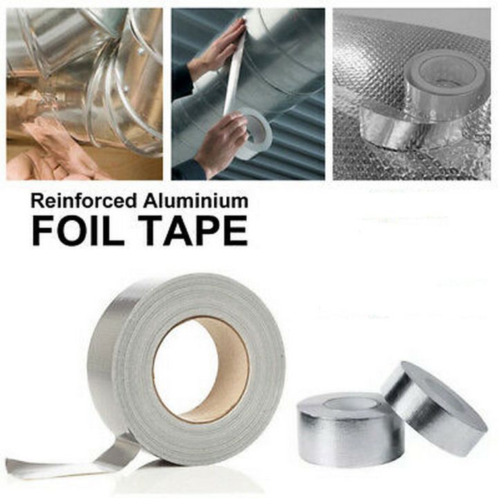 ilver Aluminum Foil Tape Super Fix Adhesive Tape Stop Leak Seal Repair Waterproof Tape Crack