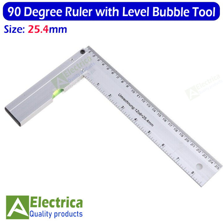 90 Square Ruler 90°Right Angle Ruler, Accurate Sturdy Durable 250mm 90 Degree Square ...