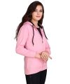 Sharrys Womens Zipper Hoodie Plain Pullover Front zip up Kangro Pocket Hoddie New arrivals Girls Casual Winter Wear ( Baby Pink ). 