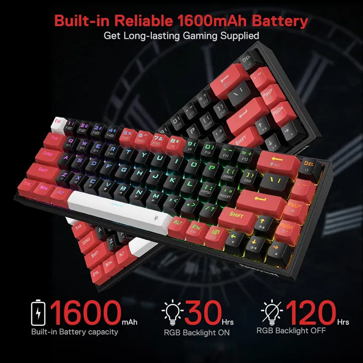 Redragon%20K631%20Castor%20PRO%2065%25%203-Mode%20Wireless%20RGB%20Gaming%20Keyboard,%2068%20Keys%20Hot-Swappable%20Compact%20Mechanical%20Keyboard%20w/Hot-Swap%20Quiet%20Red%20Linear%20Switch%20-%20Image%204