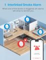 Meross (GS559AH) Interlinked Smart Smoke Alarm Kit, EN14604, Smoke Detector with Hub, Low Battery Alert Silence Button, Smoke Alarms for Home, Replaceable Battery, Apple HomeKit, SmartThings Supported, 2.4GHz Only. 
