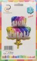 RAINBOW CAKE FOIL BALLOON FOR PARTY DECORATION ( 56 CM X 85 CM ). 