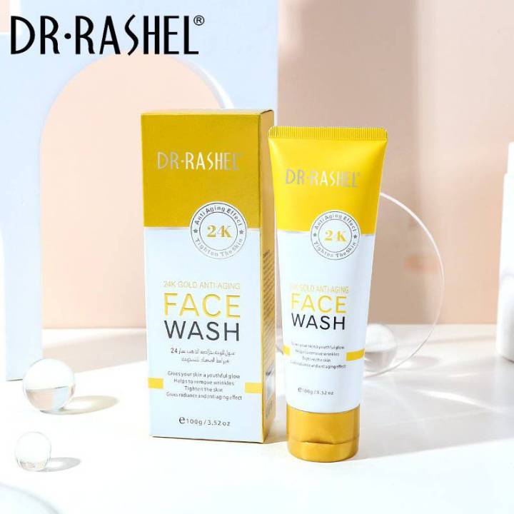 DR RASHEL Facial Cleanser Skin Care 24K Gold Face Cleansing Anti-Aging Face Wash 100g DRL-1636
