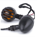Pack of 4 - Pair of Black Motorcycle Indicator Turn Signal Light For Harley Cafe Racer Style bike universal. 