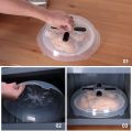 Microwave Plate Cover - Magnetic Hover Function | Microwave Lid Food Cover | Magnetic Microwave Splatter Lid with Steam Vents | 11.8 Inch. 