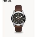Fossil Grant Chronograph Brown Leather Watch for Men- FS4813. 