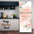 Floral Fridge Sticker Waterproof and self adhesive Peel and stick. 