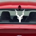 Markhor (White) Design 2, Markhoor  Car Sticker, Mar Khoor Car Sticker, Car Accessories, Stickers for Car, Car Modification, Car Decoration. 