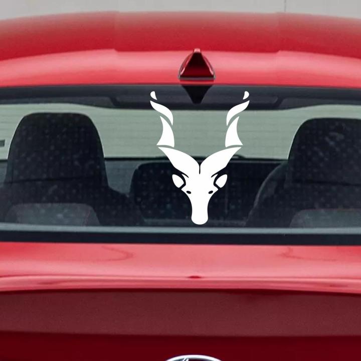 Markhor (White) Design 2, Markhoor  Car Sticker, Mar Khoor Car Sticker, Car Accessories, Stickers for Car, Car Modification, Car Decoration