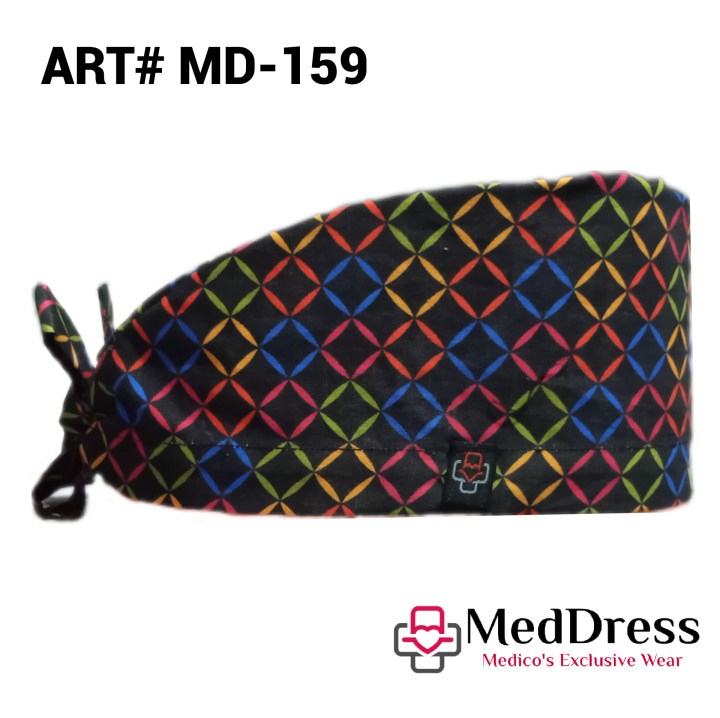 MedDress Designed Surgical Caps | ART# MD-159 | Surgical Caps for Doctors | Unisex Surgical Caps | Premium Quality Surgical Caps