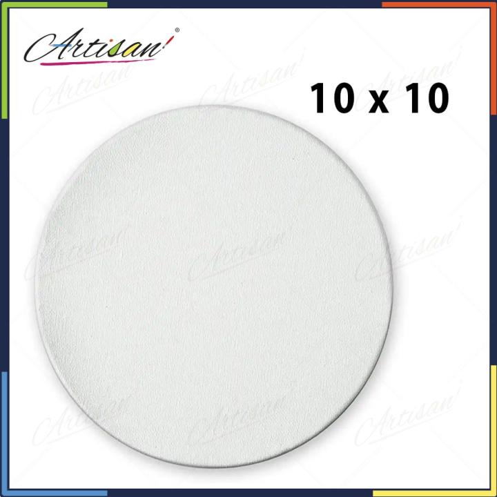 Artisan - Round white canvas 10 x10