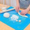 Non-Stick Silicone Baking Mat With Measurements Heat Resistant Cookie Sheet Non Slip Thickening Flour Rolling Scale Roti Mat For Kneading Dough Pad, Pastry Rolling, Pizza Making Oven Bakeware Liner For Kitchen. 