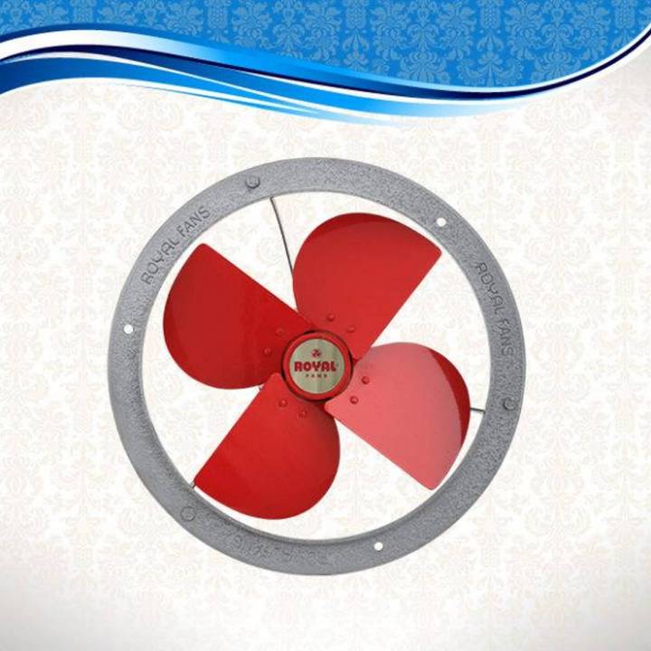 Royal Fans Exhaust Fan - Metal Body - 10'' - Copper Winding - Red