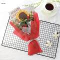 Handmade Knitted Bouquet Crochet Bouquet Eternal Blessing for Home Wedding Decoration with Light Elegant Exquisite Floral Artificial Flowers. 